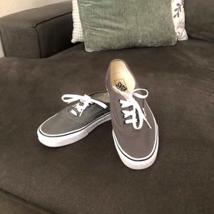 Vans Off the Wall grey skater shoes unisex men's sz 8.5m women's sz 10